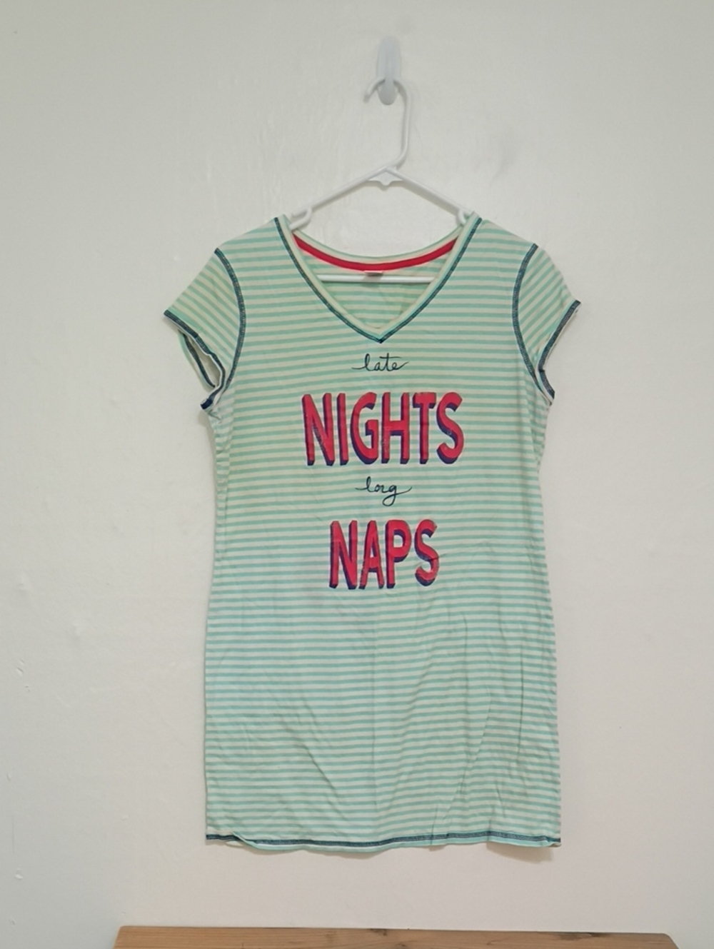 Sleep Chic Striped Nightie Size M